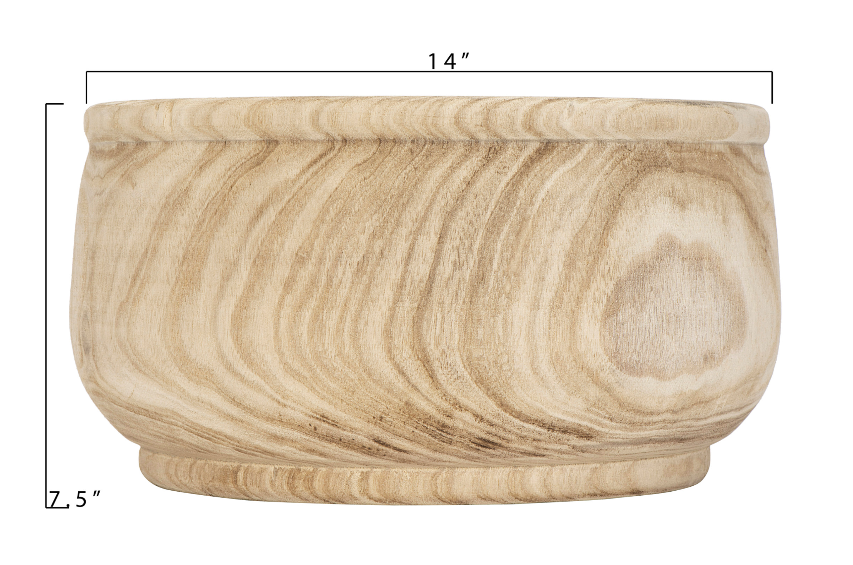 PAULOWNIA WOOD PLATER 14"